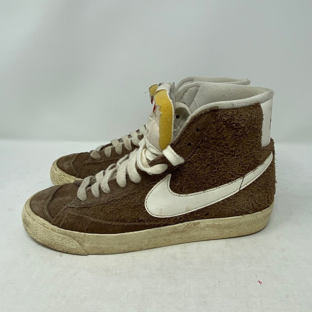 Nike Blazer Mid 77 VTG Brown Hairy Suede High Top Sneakers Womens 6 DV7006-200